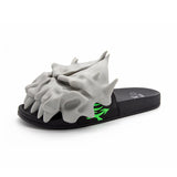 New Retails $105+ DIAL HARD YOUTH scull slippers slides BY FLUFF LORD RESURRECTED Sz S includes box Fits Sz 5/6 Women/4/4.5 Youth