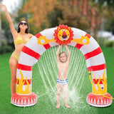 NEW Retails $60, Inflatable Rainbow Lion Sprinkler Backyard Arch, Giant Sprinkler for Kids Outdoor Play Water Toys Sprinkler for Boys Girls