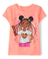 New with tags! The Children’s Place  Girls Girl Graphic Tee - S/D Rocket Sz L (10/12) Retails $14+