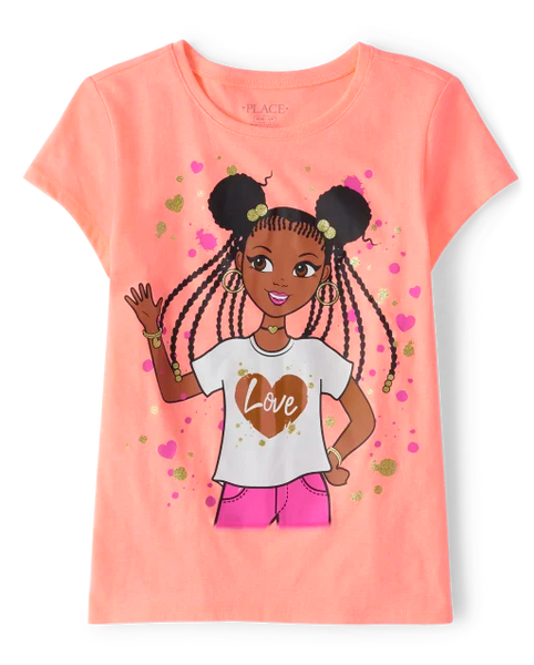 New with tags! The Children’s Place  Girls Girl Graphic Tee - S/D Rocket Sz L (10/12) Retails $14+