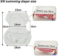 New 2 PACK Babygoal Baby Reusable Swim Diapers,Washable and Adjustable Snaps Grow with your child for Babies 0-3 Years, Great for Swim Lessons, Pool or Beach! Seahorse/stars! Retails $19+