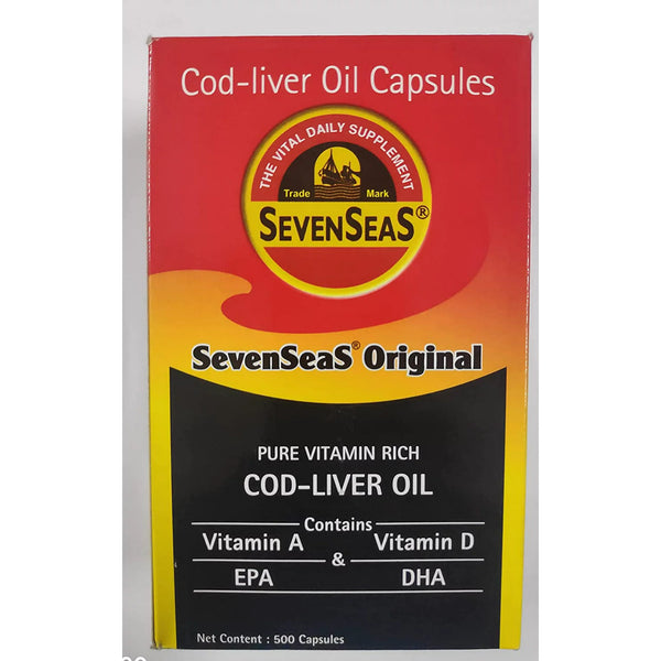 New Seven Seas Cod Liver Fish Oil 500 Capsules Exp 05/25 Retails $65+