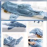 New Shark Blanket Hoodie Wearable Shark Blanket Flannel Loungewear Shark Hoodie Sleeping Bag, One Size! Retails $84+