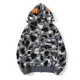 New Mens Camo Shark Hoody Full Zip, Sz XL! Grey Retails $50+