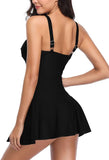 New with tags! SHEKINI Women's Sexy Deep V Cutout One Piece Swimsuit Ruched Tummy Control Swimdress Black, Sz M! Retails $65+