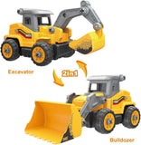 New in box! Siairo R/C Take Apart Construction Toys - Construction Trucks for Boys 2 in 1 RC Construction Vehicles - Remote Control Excavator and Bulldozer Toys Ages 3+