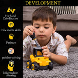 New in box! Siairo R/C Take Apart Construction Toys - Construction Trucks for Boys 2 in 1 RC Construction Vehicles - Remote Control Excavator and Bulldozer Toys Ages 3+