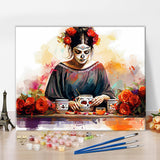 NEW Paint by Numbers for Adults Beginner Skeleton Girl Paint by Number Kits Kids Day of the Dead Paint by Number Adult Paint by Number Kits On Canvas Painting by Numbers for Adults 16"x20"