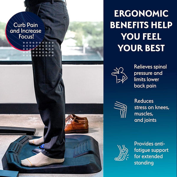 New Retails $90+ Sky Solutions Anti Fatigue Kitchen Mat – Genius Ergonomic Cushioned Floor Mats for Office or Home Standing Desk or Sink W/ Acupressure Massage Ball