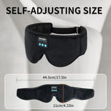 New Sleep Mask Bluetooth Headphones Wireless Earphones Bluetooth 5.3 Eye Mask for Sleeping with Ultra-Thin Speaker Microphones Meditation Travel Sleeping Eye Mask Music Eye Cover, Black