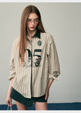 New Kyouko x Harry Potter Shirt, Lapel, Long Sleeve, Loose Fit, Slytherin Sz M