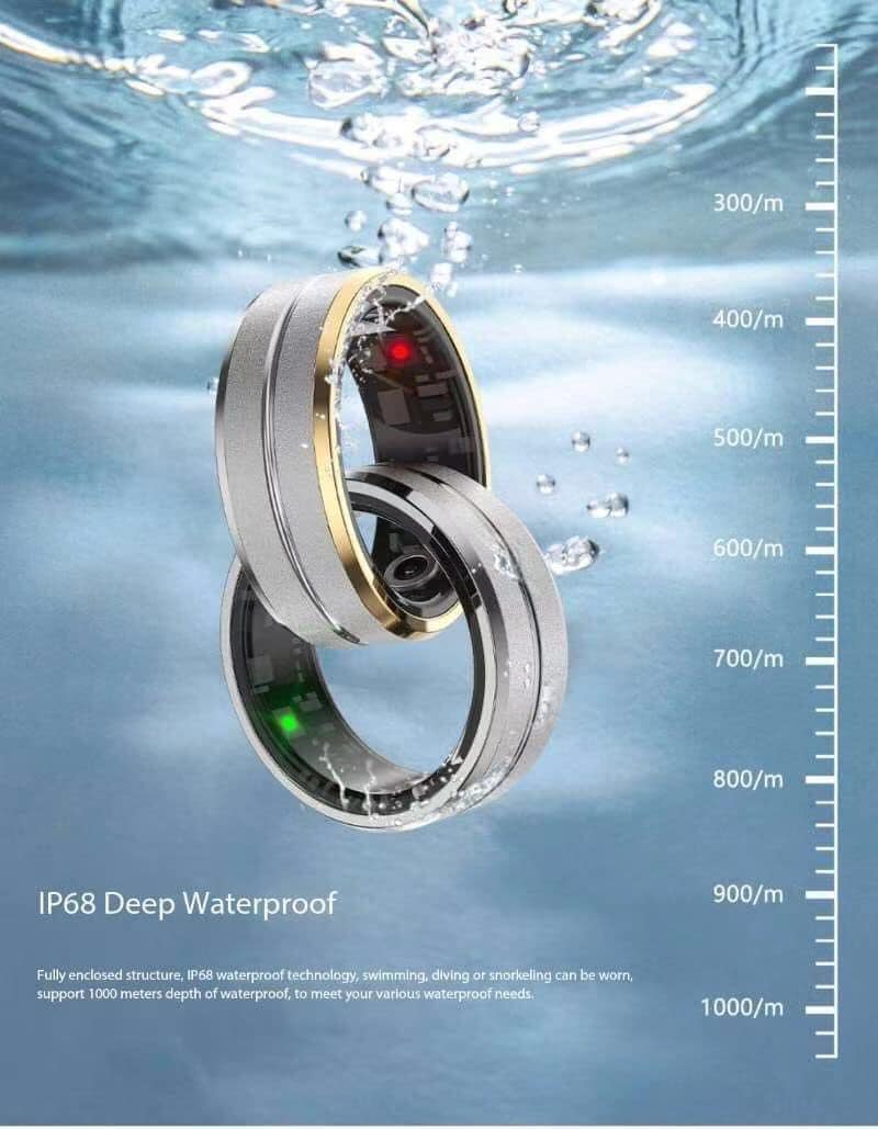 Waterproof Smart Rings, Unisex! Track your health with this ring! All Sizes, 6 colours