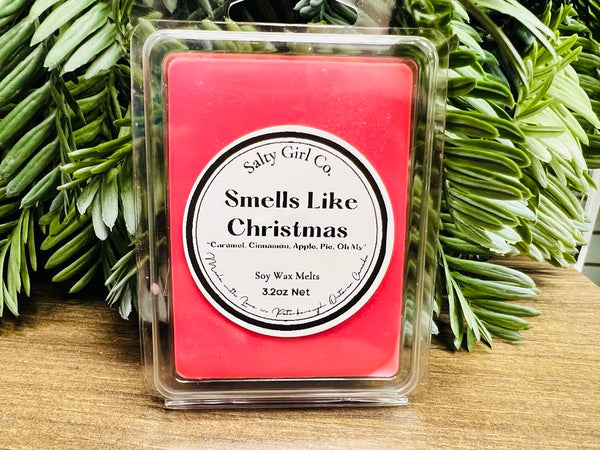 New Salty Girl Co. Soy Wax Melts "Smells Like Christmas" Caramel, Cinnamon, Apple, Pie, Oh My! 3.2 Oz, for use in wax warmer