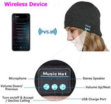New Sminiker Bluetooth Beanie Hat V5.0 Bluetooth Hat Bluetooth Knit Cap Hands-Free, washable, Black