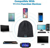New Sminiker Bluetooth Beanie Hat V5.0 Bluetooth Hat Bluetooth Knit Cap Hands-Free, washable, Black