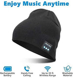 New Sminiker Bluetooth Beanie Hat V5.0 Bluetooth Hat Bluetooth Knit Cap Hands-Free, washable, Black