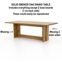 New Erie Dining Table by Modern Komfort, Made in Canada SOLID Smoked Oak Retails $2900+