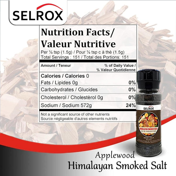 New selrox applewood smoked himalayan pink salt 8oz 226g with spice