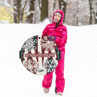 New Retails $60+ Wham-O Snowboogie Air Disc 26" | Circular Single Rider Snow Foam Sled | PE Foam Core Sled with Soft Handles | Slick Bottom for Speed & Control | Snow Sledding for Adults & Children | Holidays & Winter