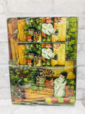 6 Piece Glass Cutting Board & Coaster Set, Snowman Theme
