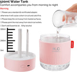 Light use, includes box! Snow Mountain H2O USB Personal Humidifier - Pink Cool Mist for Office, Home, Kitchen, Bedroom, Small Cute!