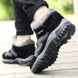 New Women Snow Short Boots Fleece Lined Flat Heel Hook Loop Warm Sneakers Round Toe Lace Up Walk Fall and Winter Fashion Bootie Sz 8.5