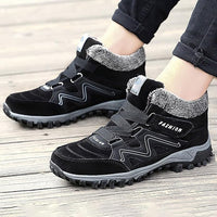 New Women Snow Short Boots Fleece Lined Flat Heel Hook Loop Warm Sneakers Round Toe Lace Up Walk Fall and Winter Fashion Bootie Sz 8.5