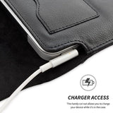New Snugg 13 Inch Black Leather Sleeve Case For Macbook Air & Macbook Pro