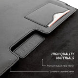 New Snugg 13 Inch Black Leather Sleeve Case For Macbook Air & Macbook Pro