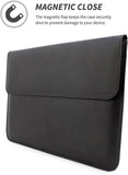 New Snugg 13 Inch Black Leather Sleeve Case For Macbook Air & Macbook Pro
