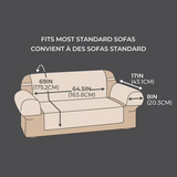 NEW Retails $40 SmartFit Plush 3-Piece Sofa Furniture Cover, Grey, With Arm Covers