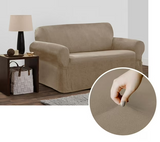 NEW SmartFit 1-Piece Soft Touch Stretch Loveseat Furniture Cover, Tan, Loveseat furniture cover