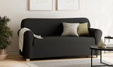 NEW Retails $50 Sofa SmartFit Pixel Soft Stretch Furniture Slipcover, Made of 20% Recycled Fabric, Easy to apply, Black