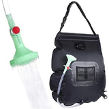 NEW Solar Powered Shower Bag Solar Heated Ideal for Travel and Hiking with On Off Nozzle 20L