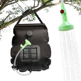 NEW Solar Powered Shower Bag Solar Heated Ideal for Travel and Hiking with On Off Nozzle 20L