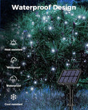 New btfarm 2 Pack Solar String Lights Outdoor Waterproof, Total 66FT 200 LED Solar Fairy Lights, 8 Lighting Modes for Patio Yard Tree Garden Wedding Decor, Cool White