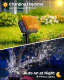 New btfarm 2 Pack Solar String Lights Outdoor Waterproof, Total 66FT 200 LED Solar Fairy Lights, 8 Lighting Modes for Patio Yard Tree Garden Wedding Decor, Cool White
