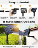 New btfarm 2 Pack Solar String Lights Outdoor Waterproof, Total 66FT 200 LED Solar Fairy Lights, 8 Lighting Modes for Patio Yard Tree Garden Wedding Decor, Cool White