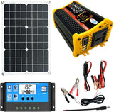 New Solar Generator with Panels | Solar System with 6000W Inverter and Panels - Complete Solar System with Battery and Inverter for Home House Shed Farm RV Boats Cevan