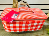New Sonia Kashuk Beauty Train Case, Coral Gingham Print