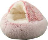 New SONIMTTD Cat bed - Small Dog Bed Washable - Self Calming Dog Beds - 20 inches Fluffy Donut Cuddler for Small/Medium Dogs or Large Cats - Anti-Anxiety Indoor Round Dog Bed - Waterproof Bottom