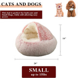 New SONIMTTD Cat bed - Small Dog Bed Washable - Self Calming Dog Beds - 20 inches Fluffy Donut Cuddler for Small/Medium Dogs or Large Cats - Anti-Anxiety Indoor Round Dog Bed - Waterproof Bottom