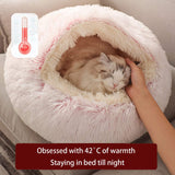 New SONIMTTD Cat bed - Small Dog Bed Washable - Self Calming Dog Beds - 20 inches Fluffy Donut Cuddler for Small/Medium Dogs or Large Cats - Anti-Anxiety Indoor Round Dog Bed - Waterproof Bottom