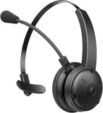 New Retail $60+ SoundPEATS A7 Pro Wireless Headset with Microphone V5.2, AI Noise Cancellation Bluetooth Headphones with Mute Mode, 40 hrs Office Headset for Call Center/Meeting/Truck Drivers/PC/Online Conference