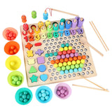 New in box! SOWUNO Clip Bead Game Wooden Creative Fun Focus Training Educational Number Sorting Toy Magnetic Fishing Game Peg Preschool Shape Smooth