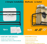 New VIAV Wall Mounted pace-Saving Spice Rack Organizer for Cabinet Kitchen Pantry and Cupboard 3 PCS -Install with Adhesive or Screws included!