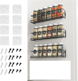 New VIAV Wall Mounted pace-Saving Spice Rack Organizer for Cabinet Kitchen Pantry and Cupboard 3 PCS -Install with Adhesive or Screws included!