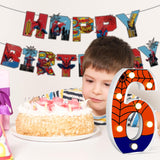 New Spider Light up Numbers Spider Birthday Decorations Happy Birthday Light up Sign for Spider Decorations Spider Party Favors Spider Birthday Party Supplies (Number 6)