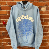 New Spider DUPE Worldwide Men's Blue Hoodie Sky Blue Sz M