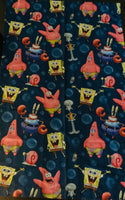 New Retails $46+ Spongebob fabric, sponge Bob curtains panels, Nickelodeon licensed , Spongebob square pants After Dark Kids Room 2 drape panels 42" X 63"